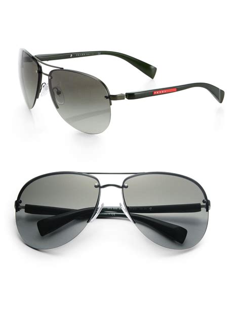 thick prada aviator sunglasses|prada aviator sunglasses men's.